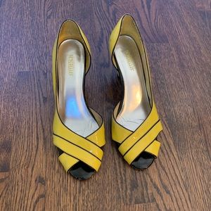 Seychelles yellow patent leather shoes